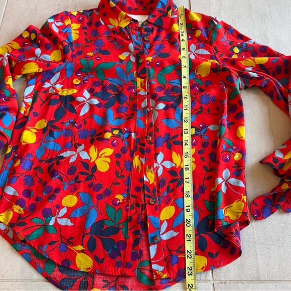 Anthropologie Maeve Blithe Fruit and Floral Blouse Size 0 - Picture 8 of 8